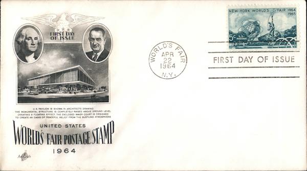 United States Worlds Fair Postage Stamp 1964 First Day Covers