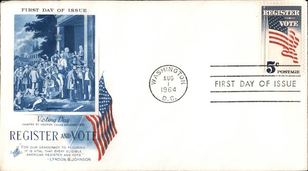 Register to Vote First Day Covers