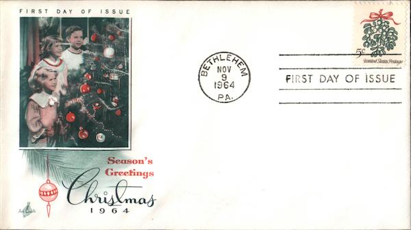 Season's Greetings Christmas 1964 First Day Covers