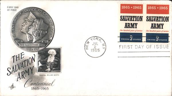 THE SALVATION ARMY Centennial 1865-1965 First Day Covers
