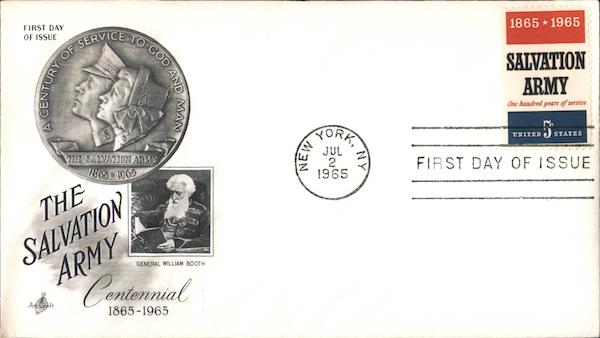 The Salvation Army Centennial 1865-1965 First Day Covers