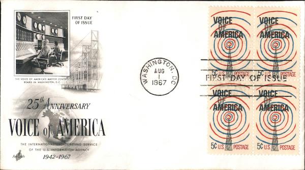 25th Anniversary Voice of America First Day Covers