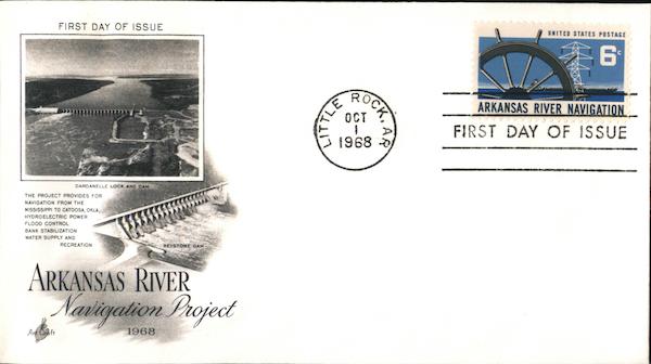 Arkansas River Navigation Project 1868 First Day Covers