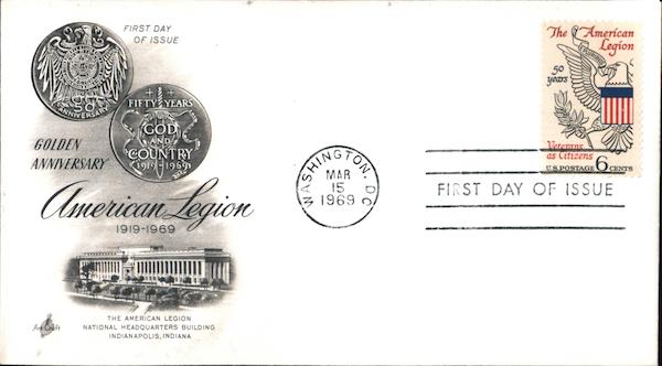 Golden Anniversary American Legion 1919-1969 First Day Covers