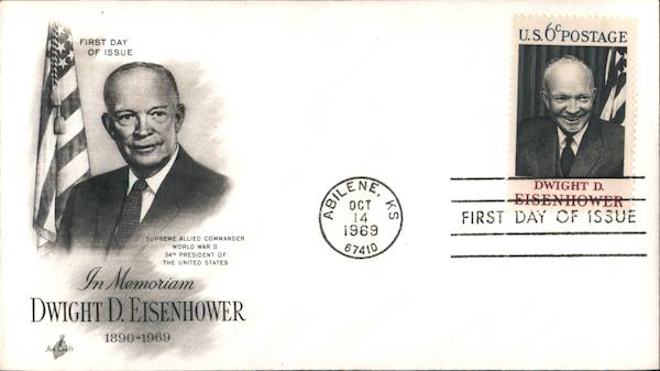 In Memoriam Dwight D. Eisenhower 1899-1969 First Day Covers