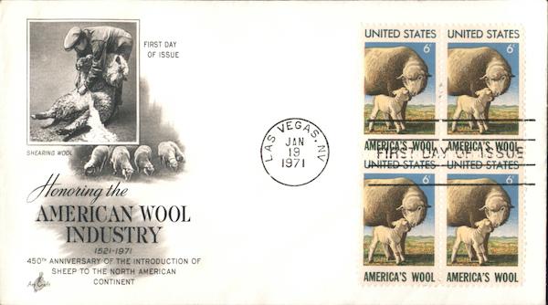 Honoring the American Wool Industry 1521-1971 First Day Covers