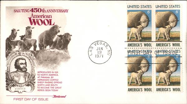 Saluting 450th Anniversary American Wool First Day Covers