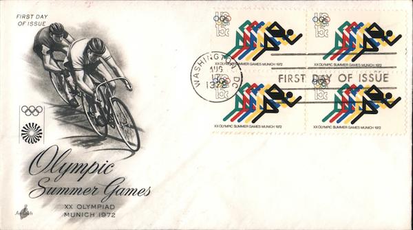 Olympic Summer Games XX Olympiad Munich 1972 First Day Covers