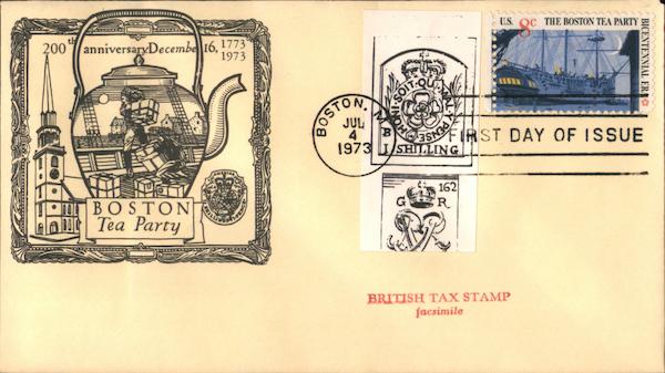 200th Anniversary Boston Tea Party First Day Covers