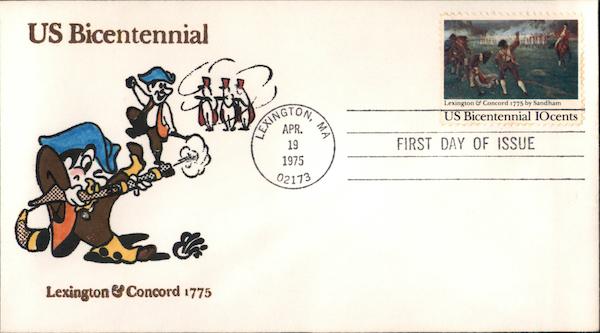 US Bicentennial Lexington & Concord 1775 First Day Covers