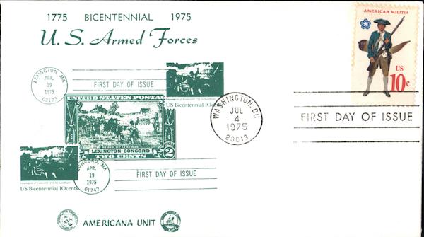 U.S. Armed Forces Americana Unit First Day Covers