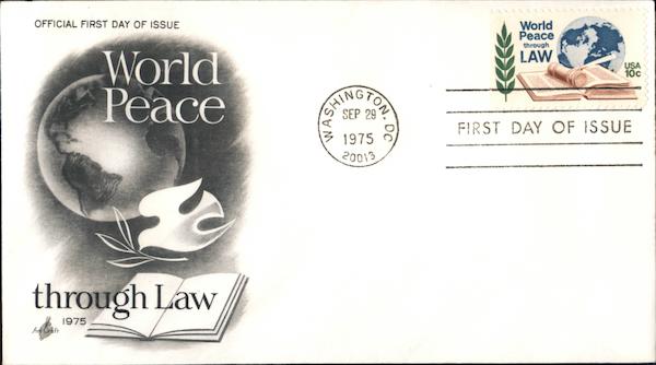 World Peace through Law 1975 First Day Covers