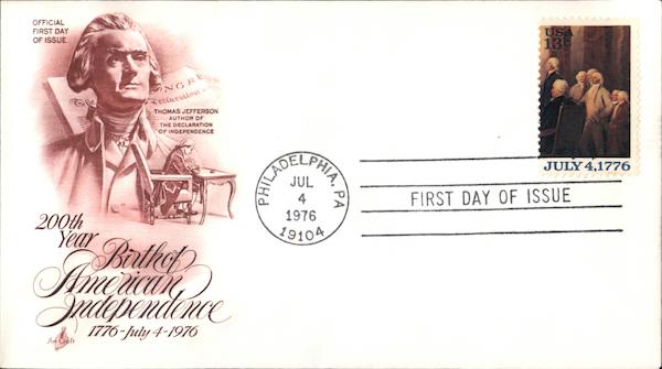 200th Year of Birth of American Independence First Day Covers