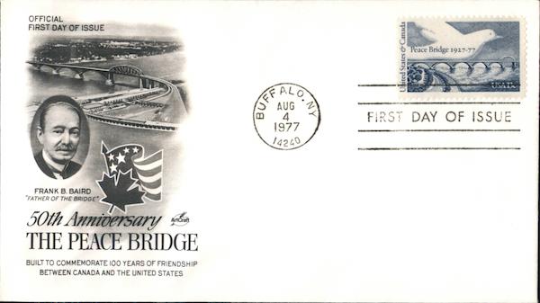 50th Anniversary The Peace Bridge First Day Covers