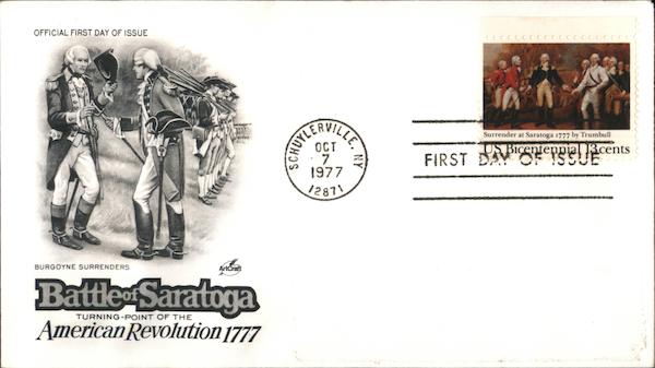 Burgoyne Surrenders Battle of Saratoga First Day Covers