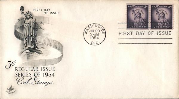 Coil Stamp, Statue of Liberty First Day Covers