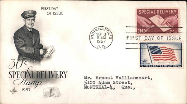 30c Special Delivery Stamps First Day Covers
