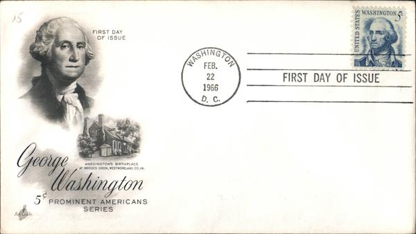 George Washington--Prominent Americans Series First Day Covers