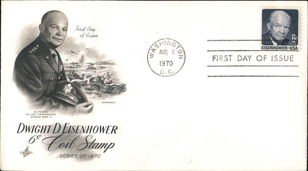 Dwight D. Eisenhower Coil Stamp First Day Covers