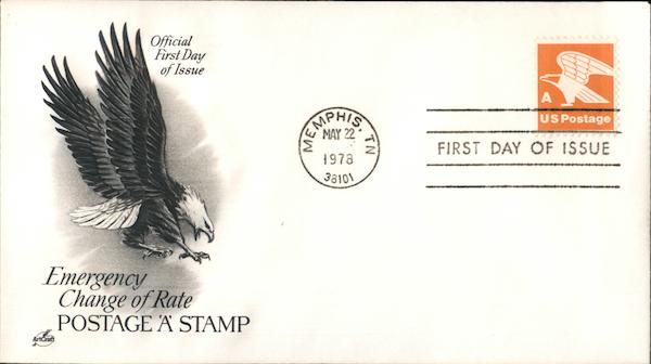 Emergency Change of Rate Postage A Stamp First Day Covers
