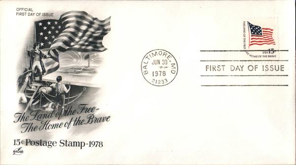 The Land of the Free the Home of the Brave 15c Postage Stamp 1978