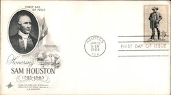 Honoring Sam Houston 1793-1863 First Day Cover