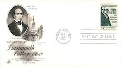 150th Anniversary Dartmouth College Case First Day Cover