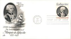 200th Anniversary of the Arrival In America of Marquis de Lafayette First Day Cover