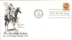 The American Indian 13c Postage Stamp 1978 First Day Cover