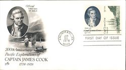 200th Anniversary Captain James Cook Pacific Explorations First Day Cover