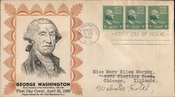 George Washington First Day Cover April 25 1938 First Day Cover