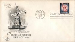 Liberty 8c REgular Postage 1954 series First Day Cover