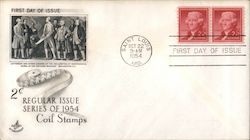 2c Regular Issue Series f 1954 Coil Stamps First Day Cover