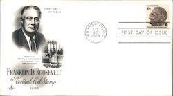 Franklin D. Roosevelt 6c Vertical Coil Stamp 1968 First Day Cover