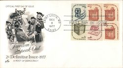 Freedom to Speak Out A Root of Democracy First Day Cover