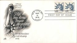 Lift my Lamp Beside the Golden Door Statue of Liberty First Day Cover