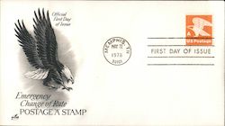 Emergency Change of Rate Postage A Stamp First Day Cover