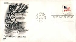 The Land of the Free the Home of the Brave 15c Postage Stamp 1978 First Day Covers First Day Cover First Day Cover First Day Cover