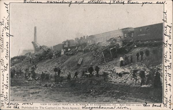 View of Great Penn A.R.R. Wreck at Harrisburg, PA, May the 11th, 1905 Pennsylvania