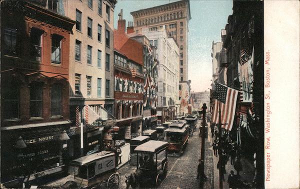 Newspaper Row Washington St. Boston Massachusetts