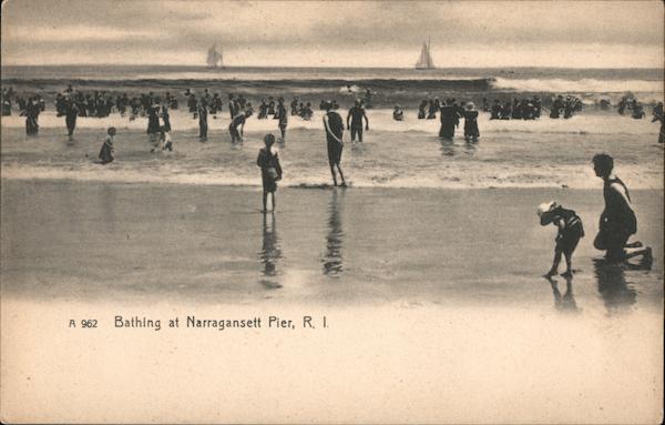 Bathing at Narragansett Pier Rhode Island