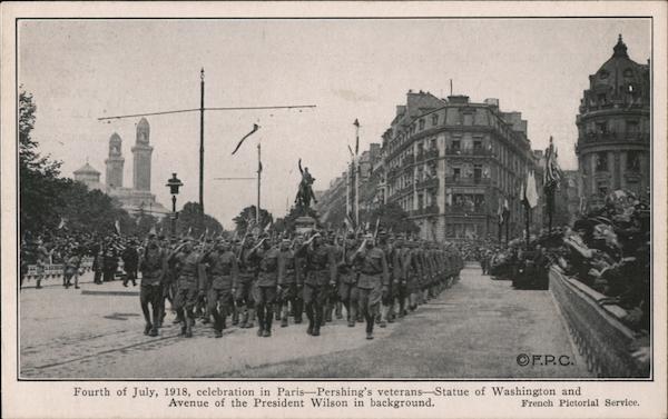 Fourth of July 1918, Celebration in Paris France