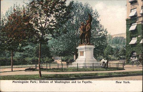 Morningside Park, Statues of Washington and La Fayette New York