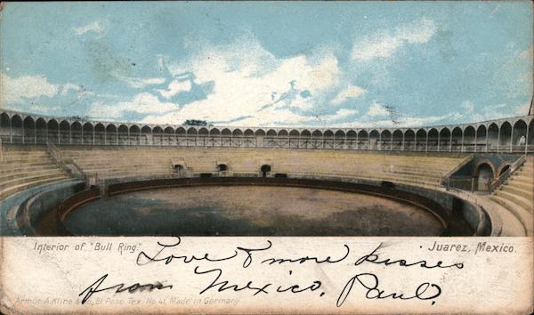 Interior of Bull Ring Juarez Mexico