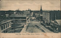 Birds Eye View of Main Street Postcard
