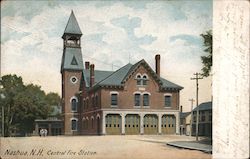 Central Fire Station Postcard