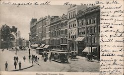 Main Street Worcester, MA Postcard Postcard Postcard