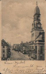 North Main Street and City Hall Fall River, MA Postcard Postcard Postcard