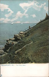 Newport, R.I. "The Forty Steps" Postcard