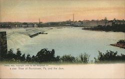 View of Norristown, PA, and the Dam Pennsylvania Postcard Postcard Postcard